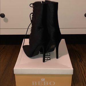 Shoes - Velvet lace up booties Shoes - Velvet lace up booties